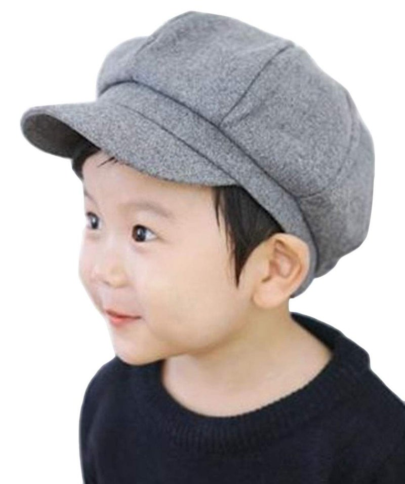 Newfancy قبعات شتوية للأطفال من الأولاد والبنات بثماني لوحات قبعات نيوز بوي من الصوف بيري مسطحة قبعة كابي للأطفال الرضع، من 2 إلى 7 سنوات - Image 1